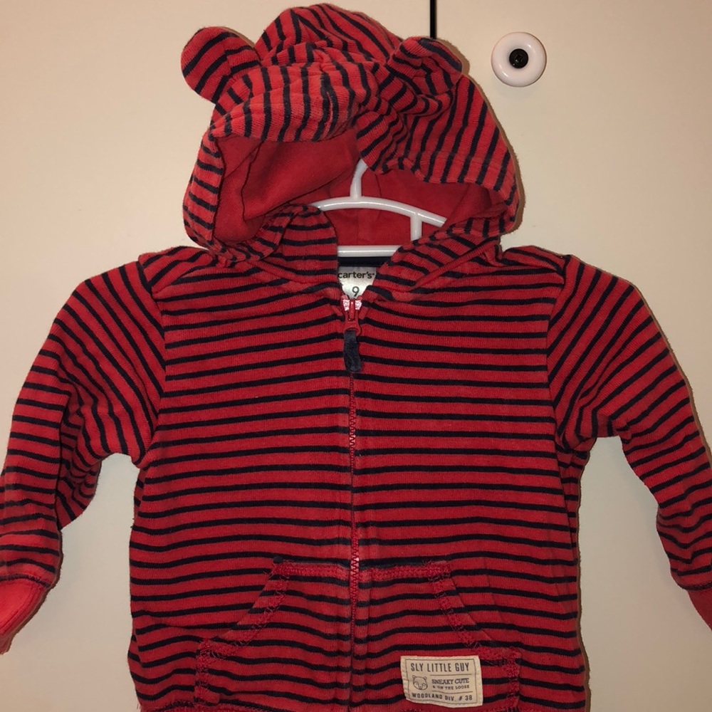Red with navy blue stripe carters jacket